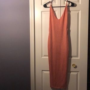 Sexy peach shimmery dress